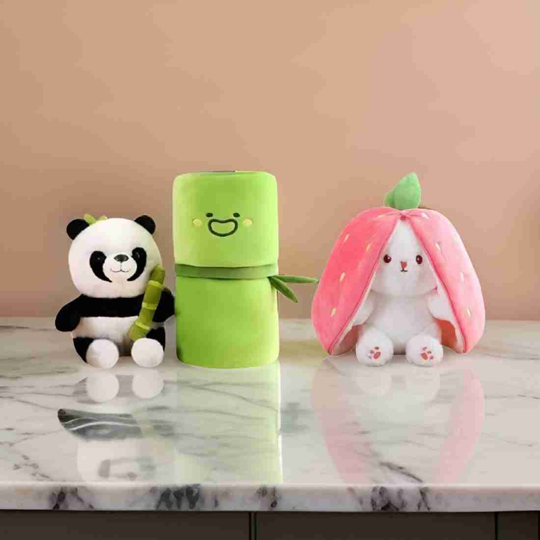 Combo Sale Bamboo Panda and Strawberry Zipper Bunny