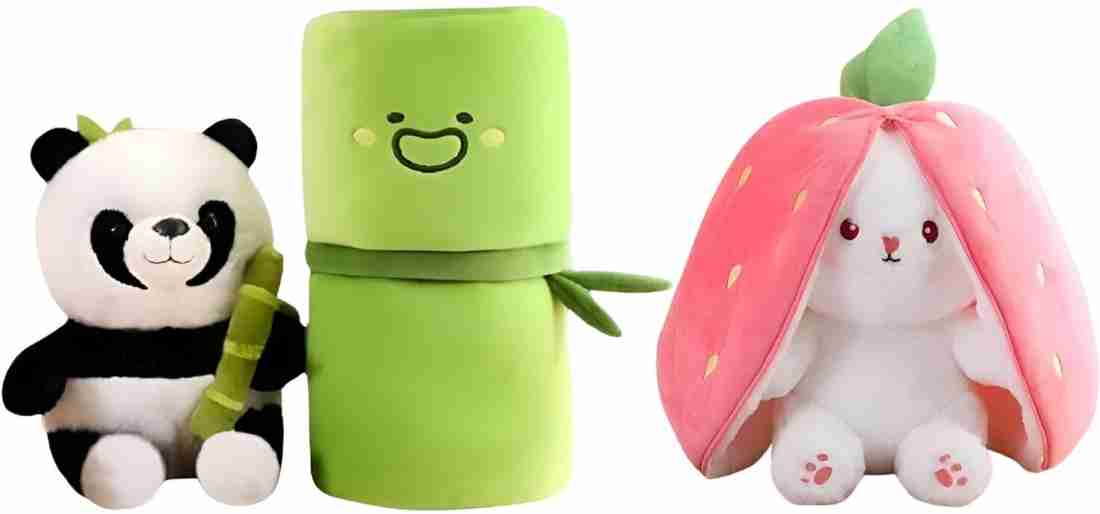 Combo Sale Bamboo Panda and Strawberry Zipper Bunny