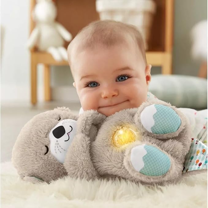 Breathing Otter Plush with Sound and Light for Calmly Sleep (Batteries Not Included)