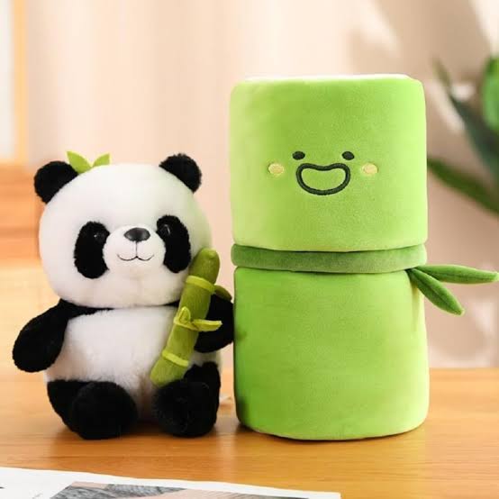 Bamboo Panda and Hoodie Teddy Plush Toy Combo